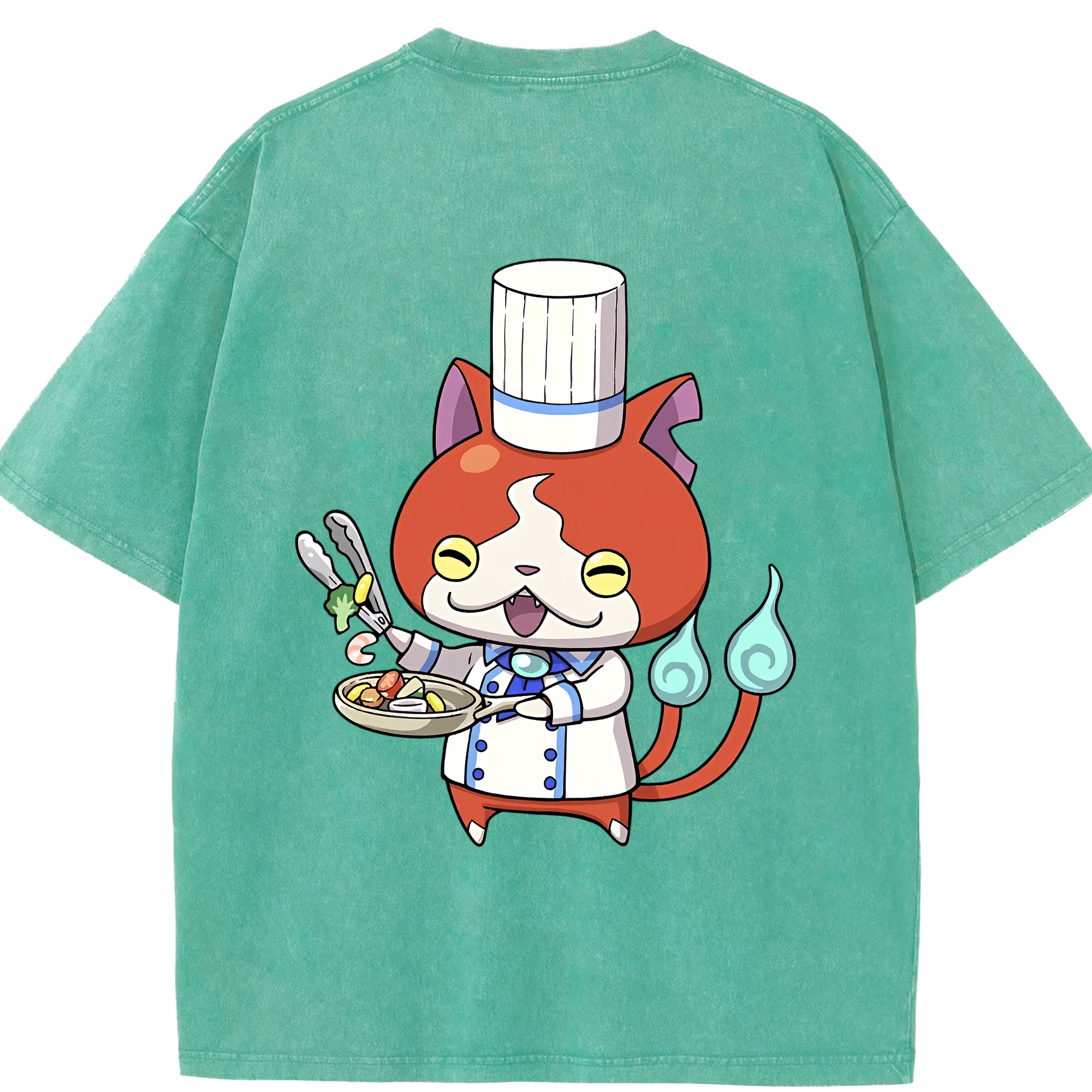 （画像用） 妖怪ウォッチ Yo-kai Watch 綿100% ヴィンテージ風 半袖Tシャツ（背面プリント）